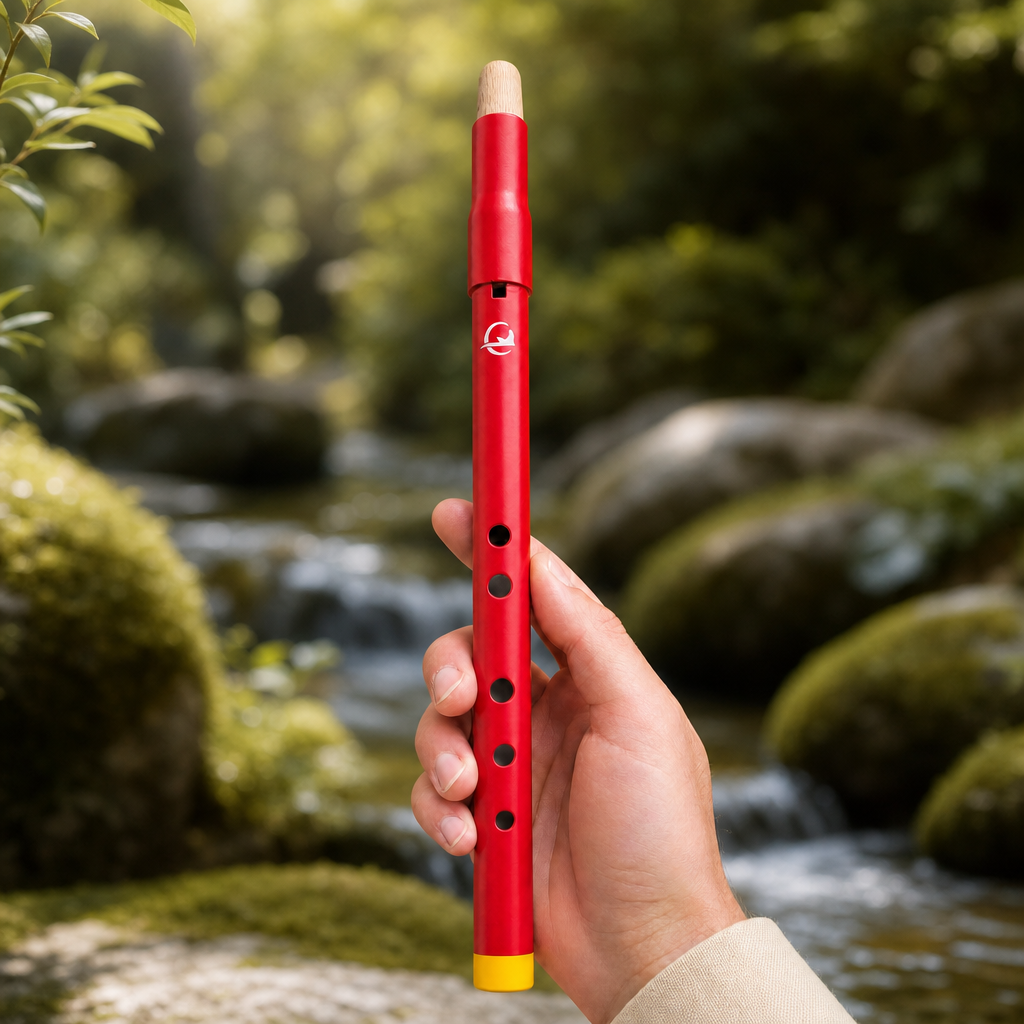 Derey-flute-amerindienne-re-rouge-red-spirit